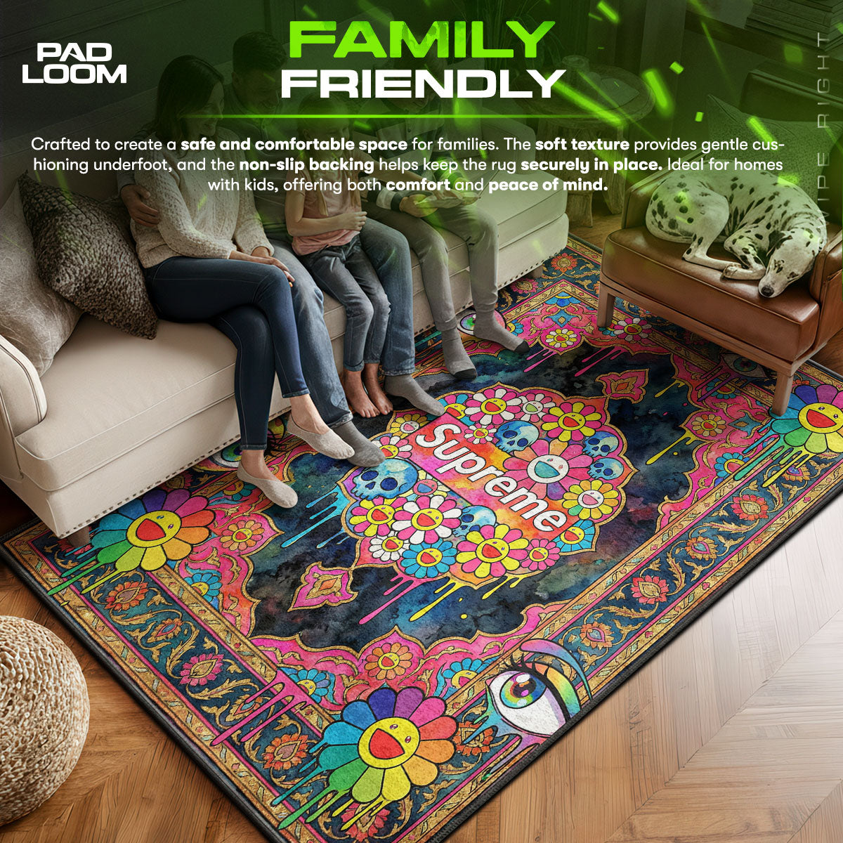 Supreme Murakami Flower Rug - Hypebeast Floor Mat