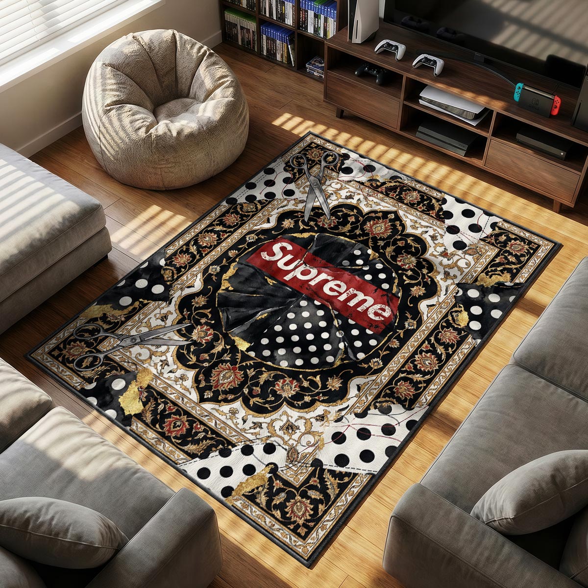 Supreme Patchwork Polka Rug - Hypebeast Floor Mat