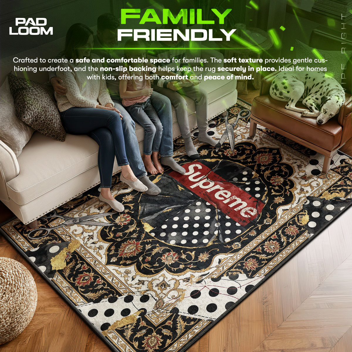 Supreme Patchwork Polka Rug - Hypebeast Floor Mat