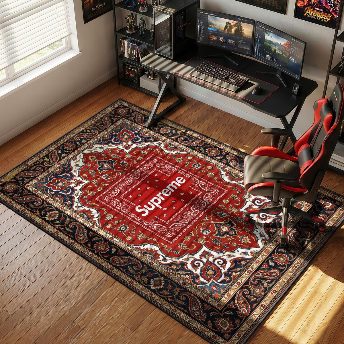 Supreme Persian Bandana Rug - Streetwear Floor Mat