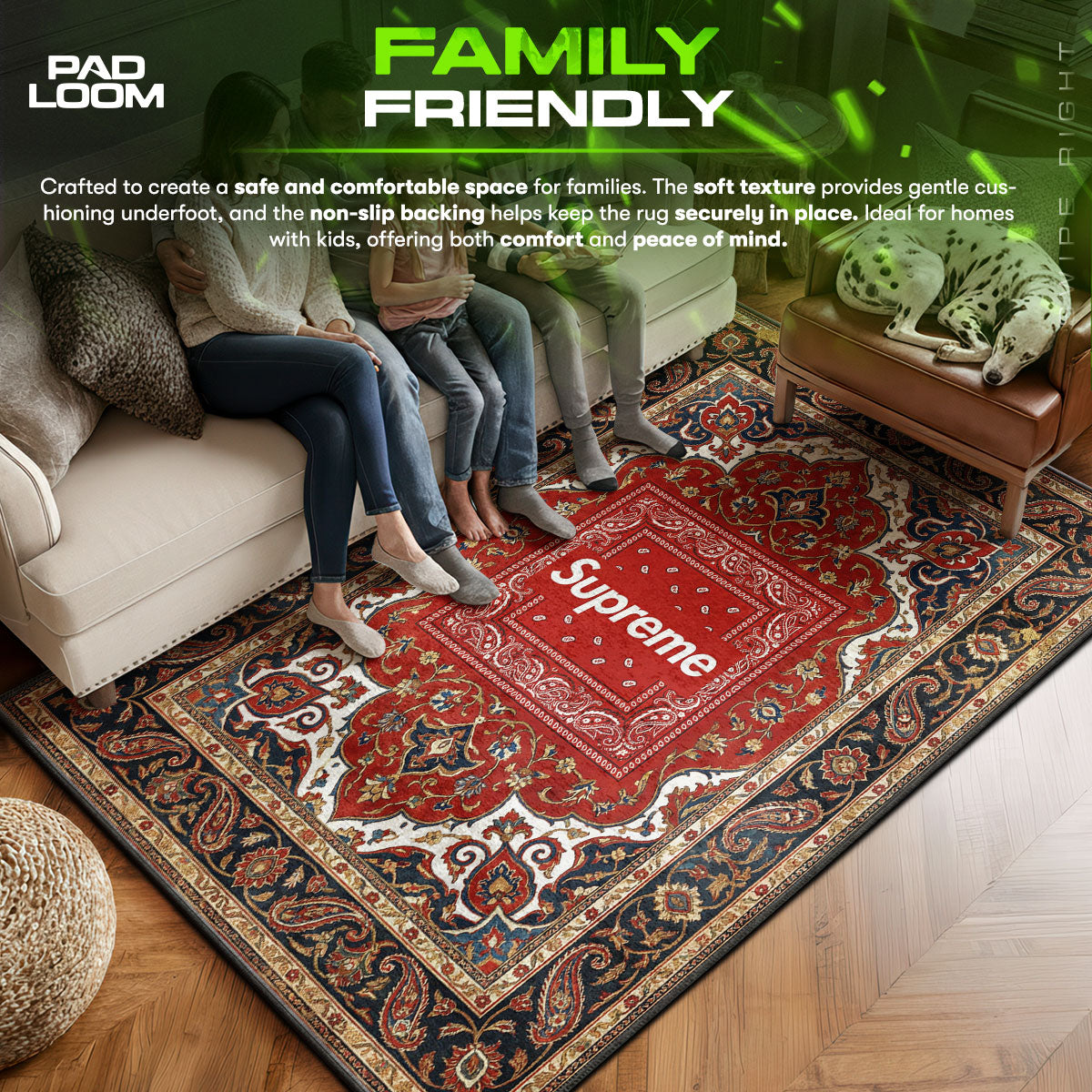 Supreme Persian Bandana Rug - Streetwear Floor Mat