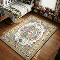 Supreme pop art spot painting with paint tubes white and multi-color hypebeast area rug