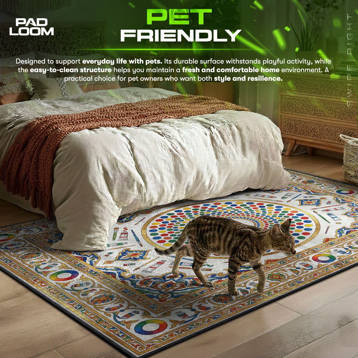 Supreme Pop Art Spot Rug - Streetwear Floor Mat