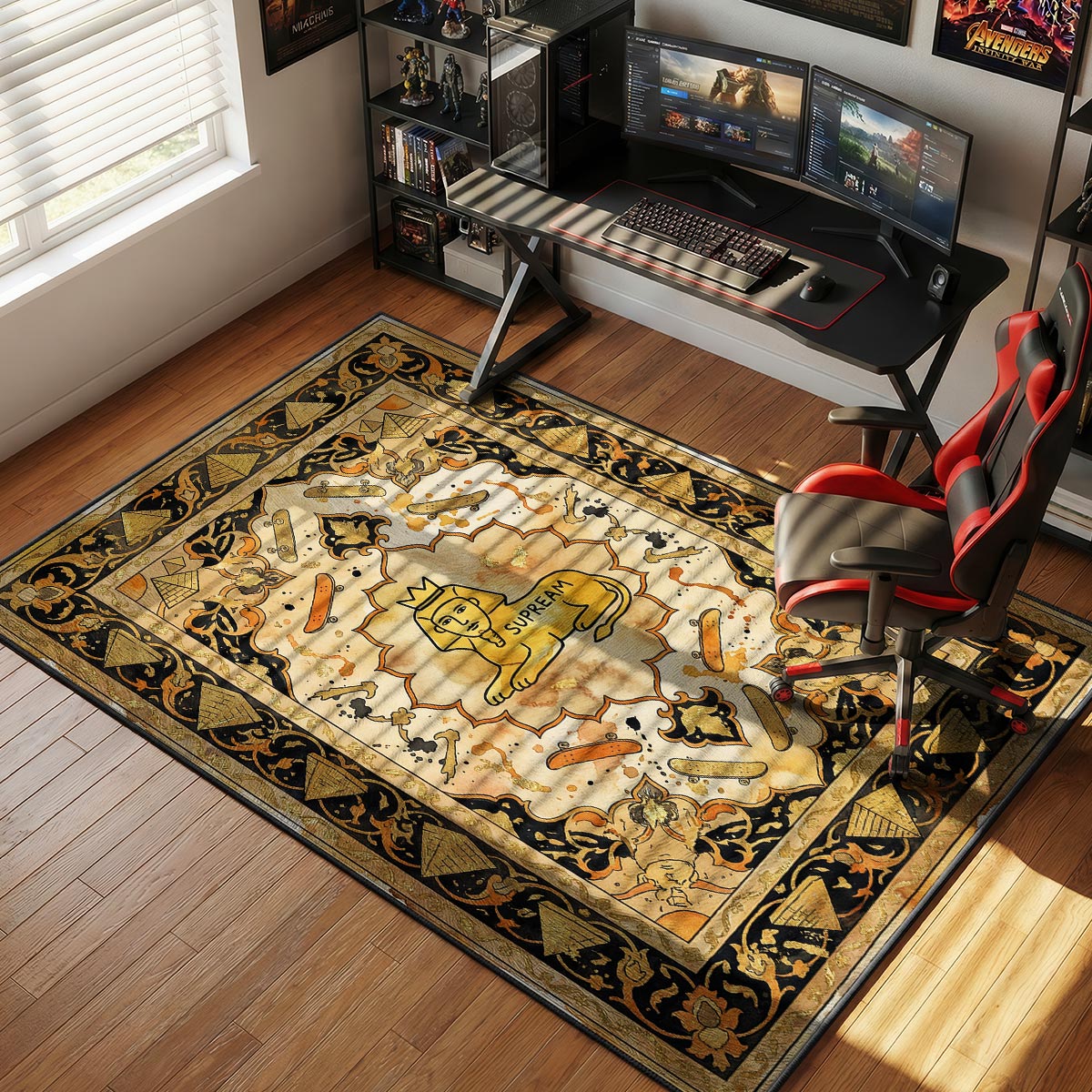 Supreme Ornate Sphinx Rug - Streetwear Floor Mat