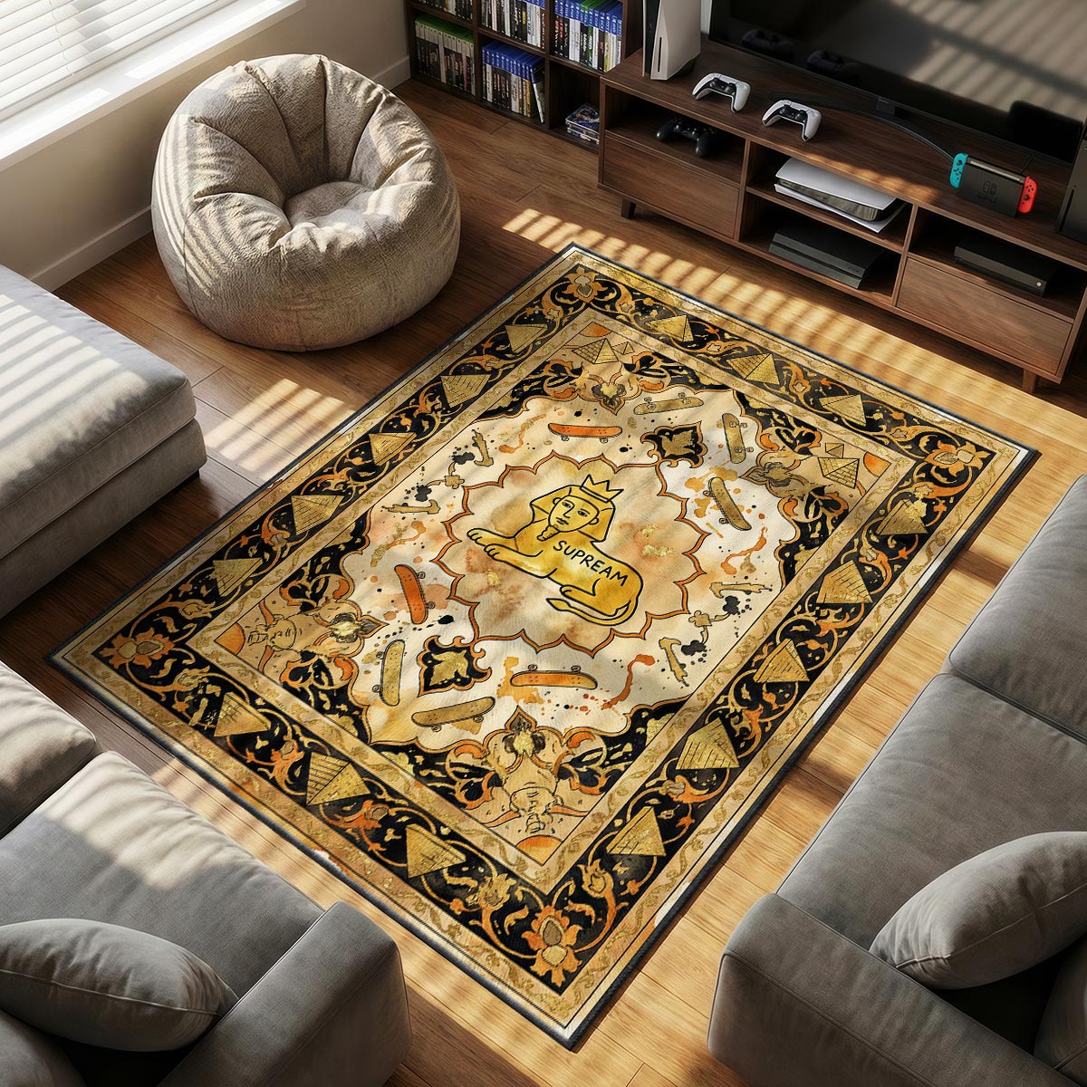 Supreme Ornate Sphinx Rug - Streetwear Floor Mat