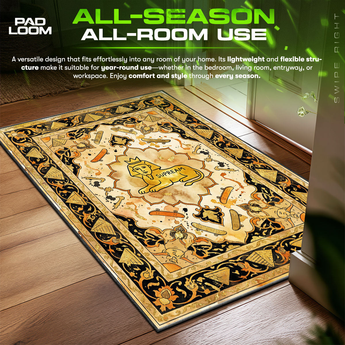 Supreme Ornate Sphinx Rug - Streetwear Floor Mat