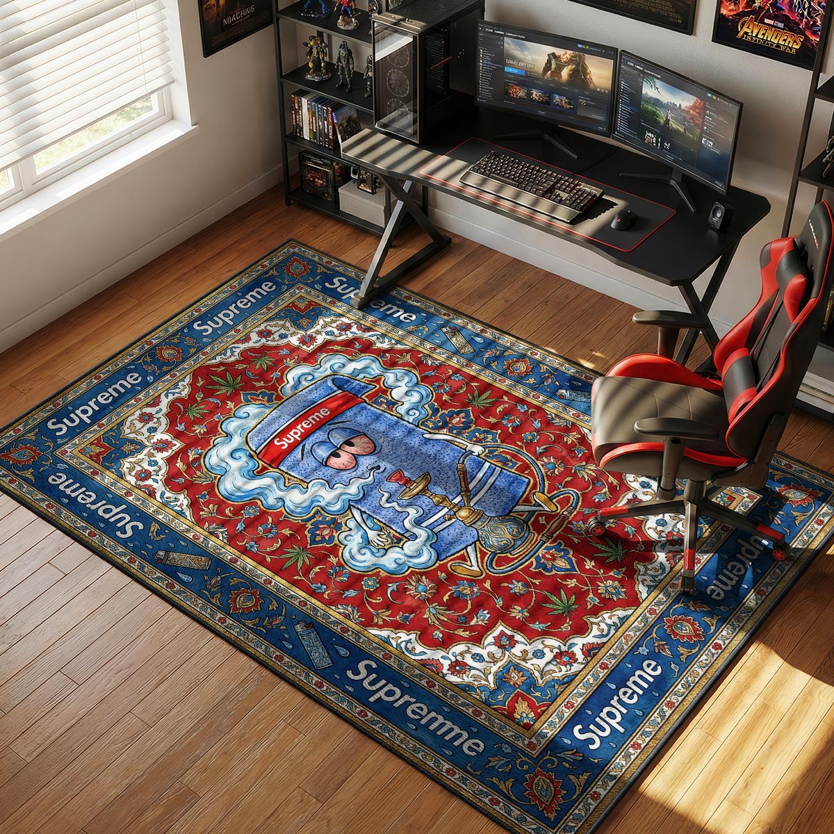 Supreme Towel Hookah Luxury Streetwear Decor rug — main product view