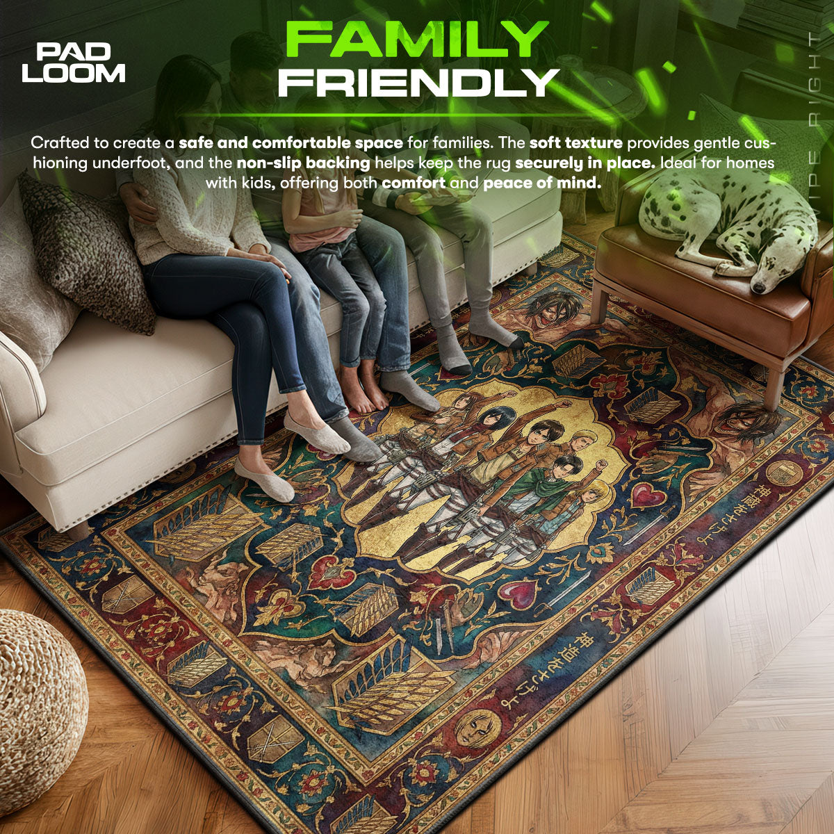 Umhangtrupp-Gruppe Teppich - Angriff auf Titan Stuhlmatte