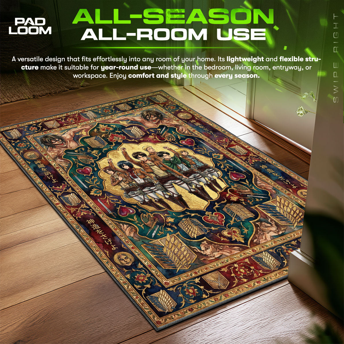 Umhangtrupp-Gruppe Teppich - Angriff auf Titan Stuhlmatte