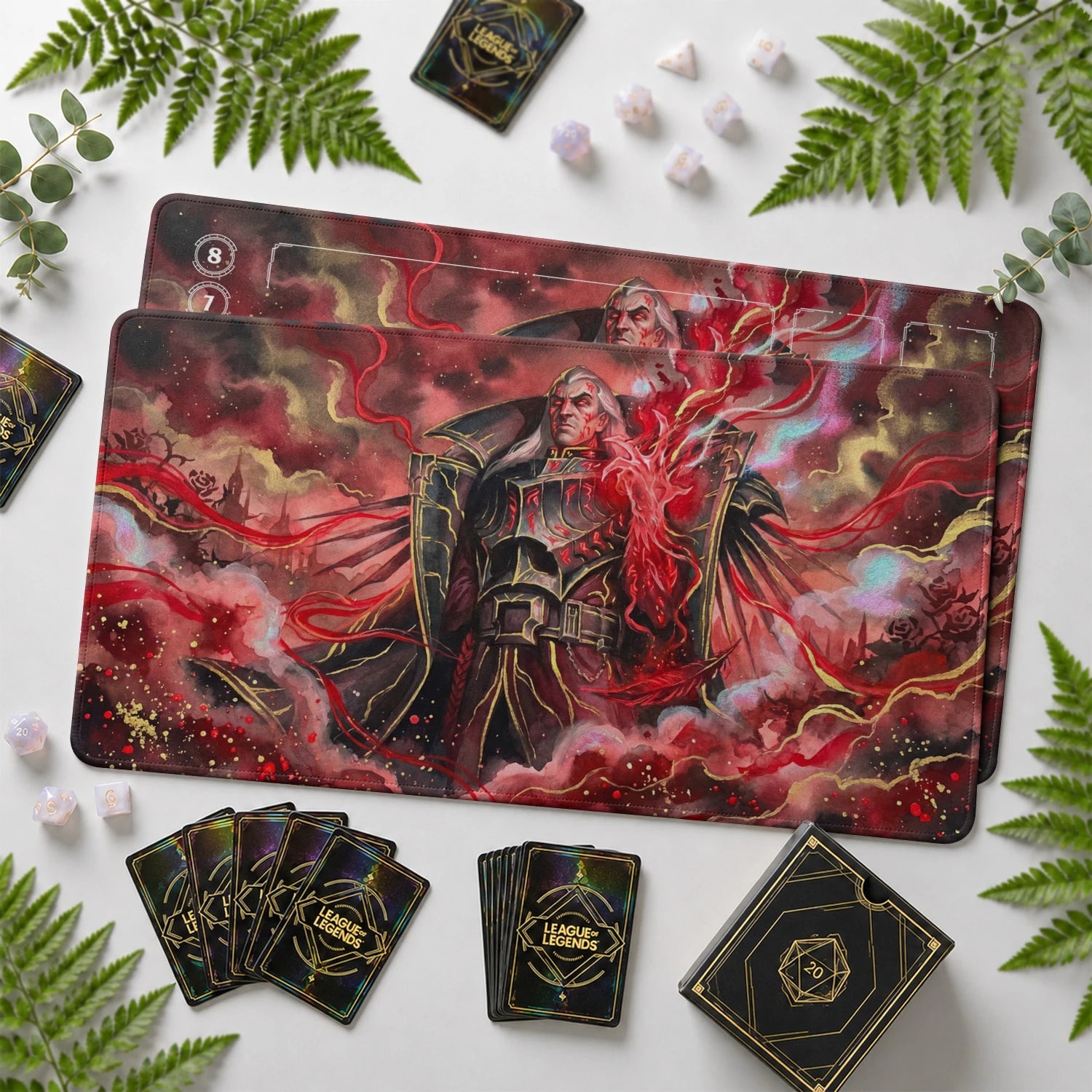 Swain Crimson Playmat - LoL Riftbound TCG Mat