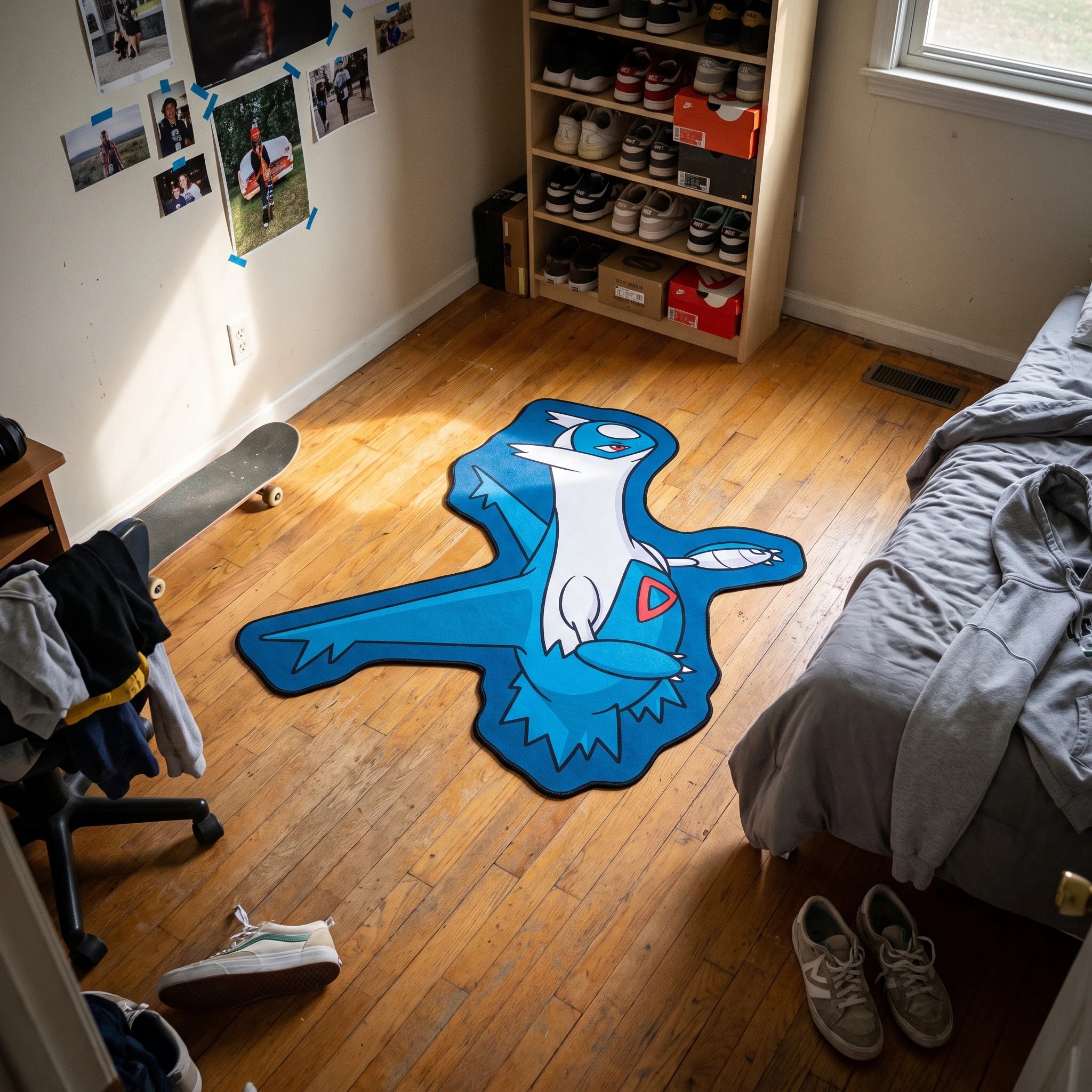 Swift Latios Rug - Shaped Anime Area Rug