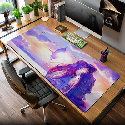 Sword Art Online Kirito & Asuna Sunset Mouse Pad – Anime Desk Mat