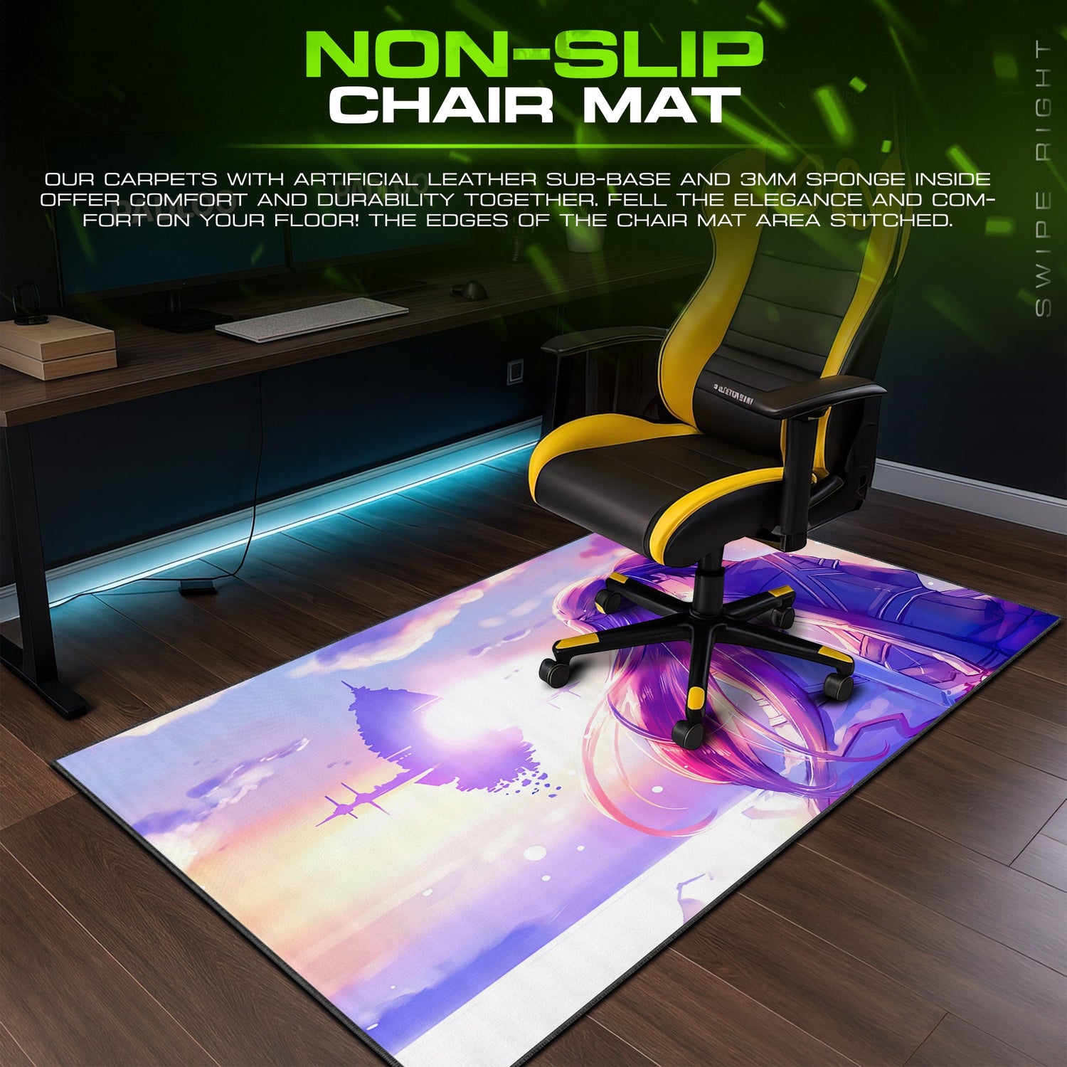 Sword Art Online Kirito & Asuna Sunset Mouse Pad – Anime Desk Mat Padloom