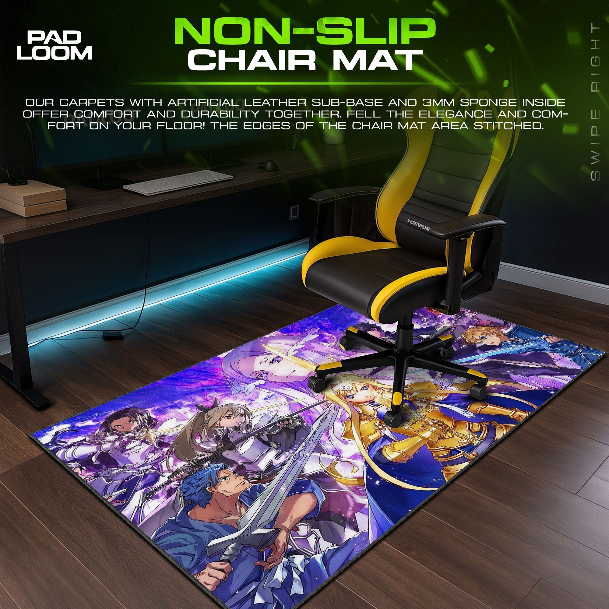 Sword Art Online Mouse Pad - Skybound Heroes Anime Desk Mat Padloom