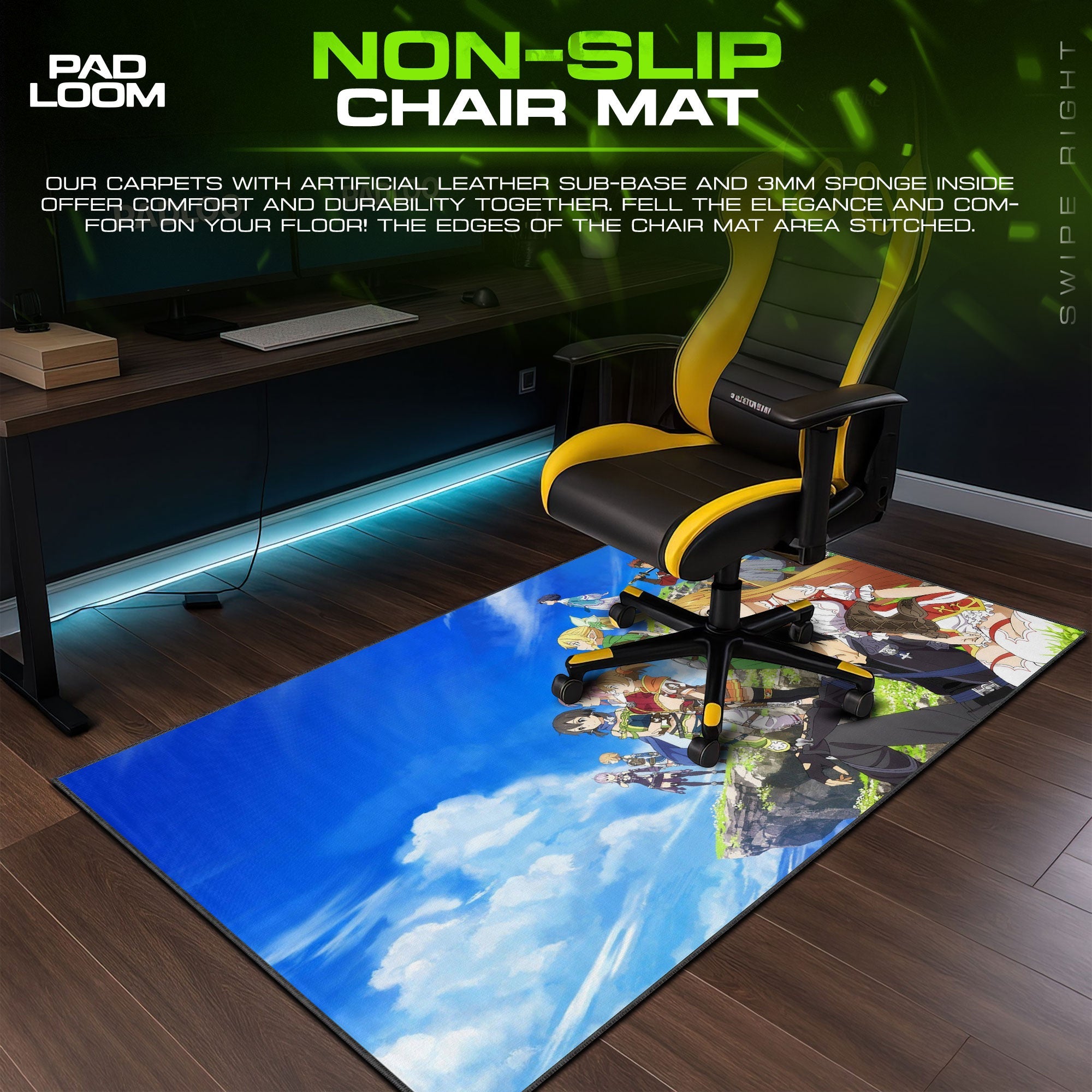 Sword Art Online Mouse Pad - Skybound Heroes Anime Desk Mat Padloom