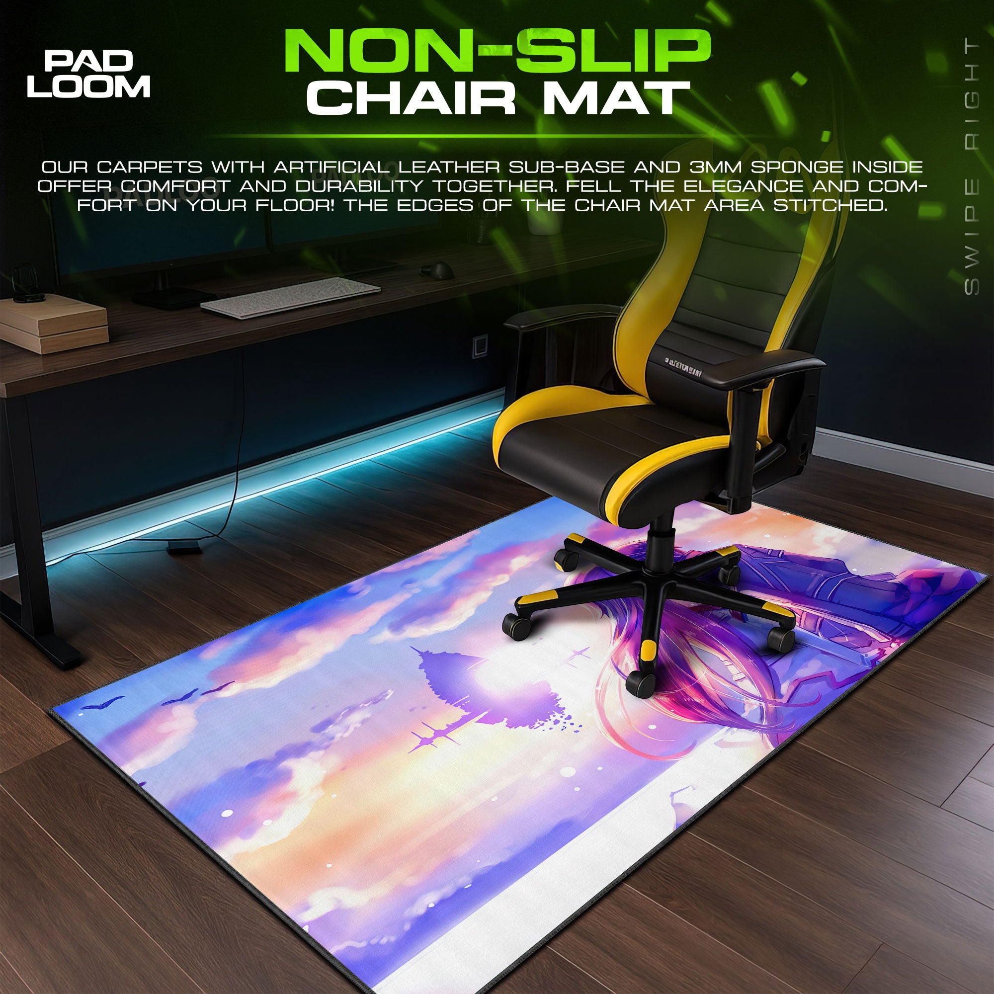 Sword Art Online Kirito & Asuna Sunset Mouse Pad, Anime Desk Mat
