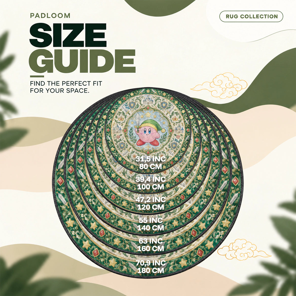 Sword Kirby Round Rug - Kirby Chair Mat