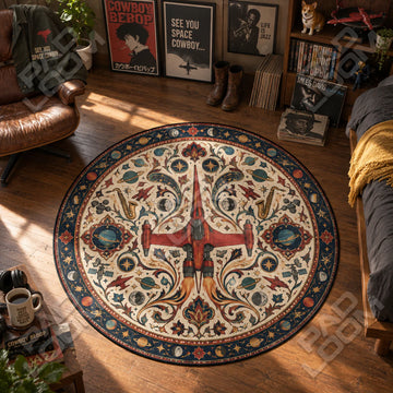 Swordfish II Launching Cowboy Bebop round rug on a bedroom floor - Cowboy Bebop chair mat