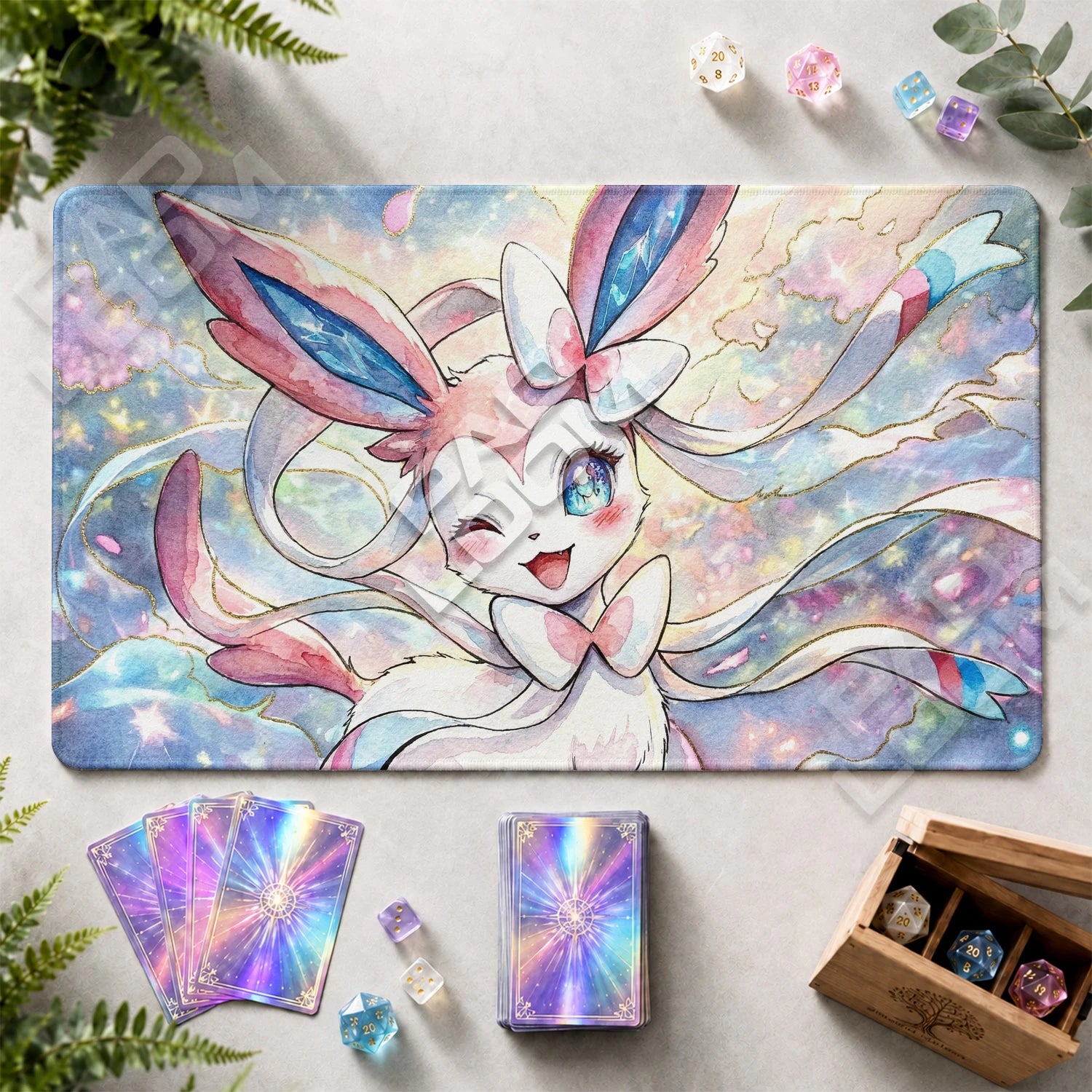 Sylveon Pastel Playmat - Pokemon TCG Mat - view 2
