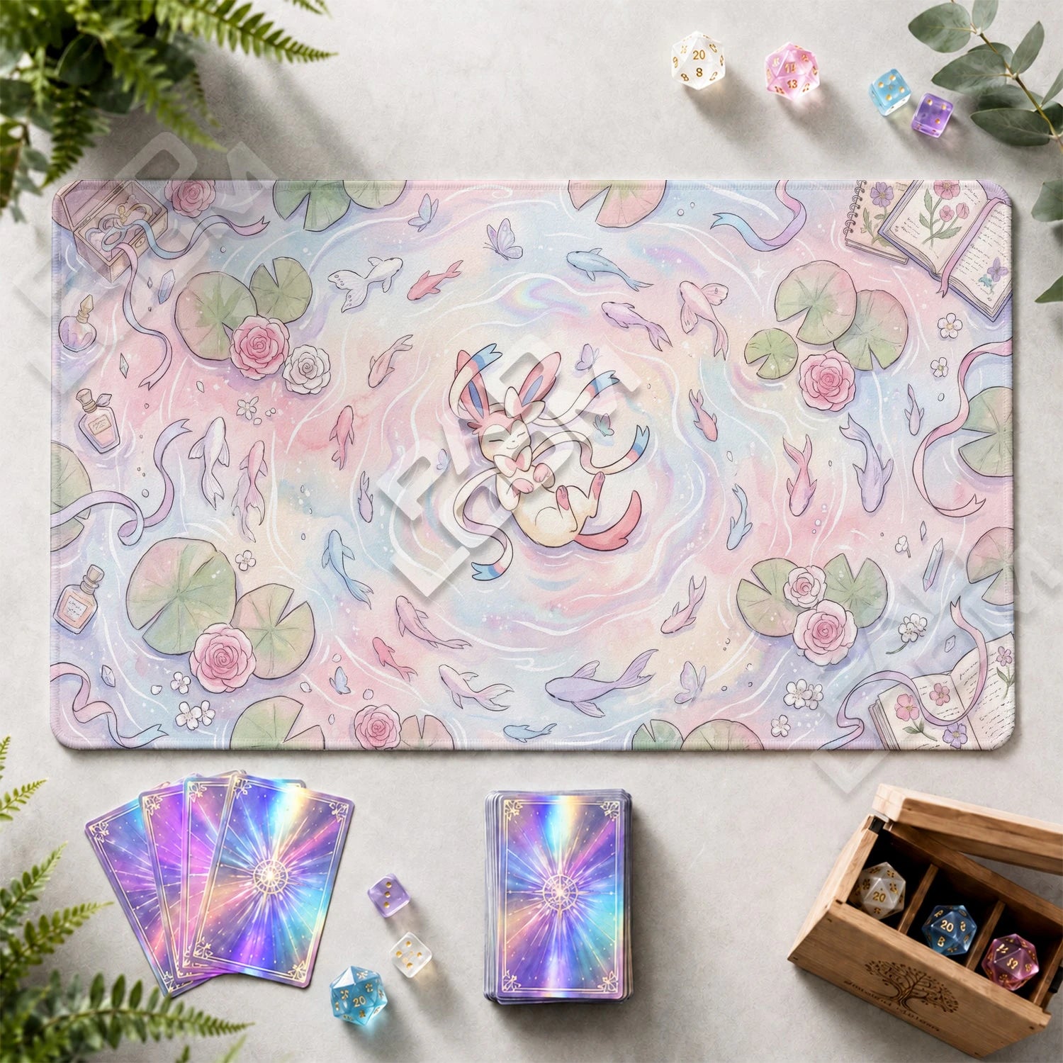 Sylveon Pond Playmat - Pokemon TCG Mat - view 2