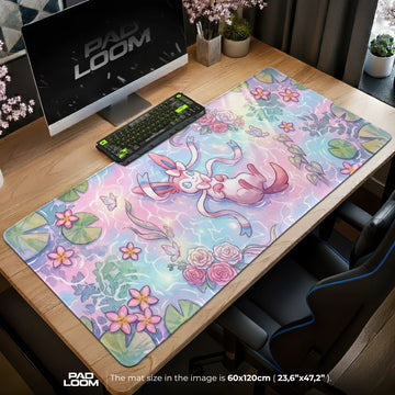 Sylveon Rainbow Bloom Pond Mouse Pad - Pokemon Mat