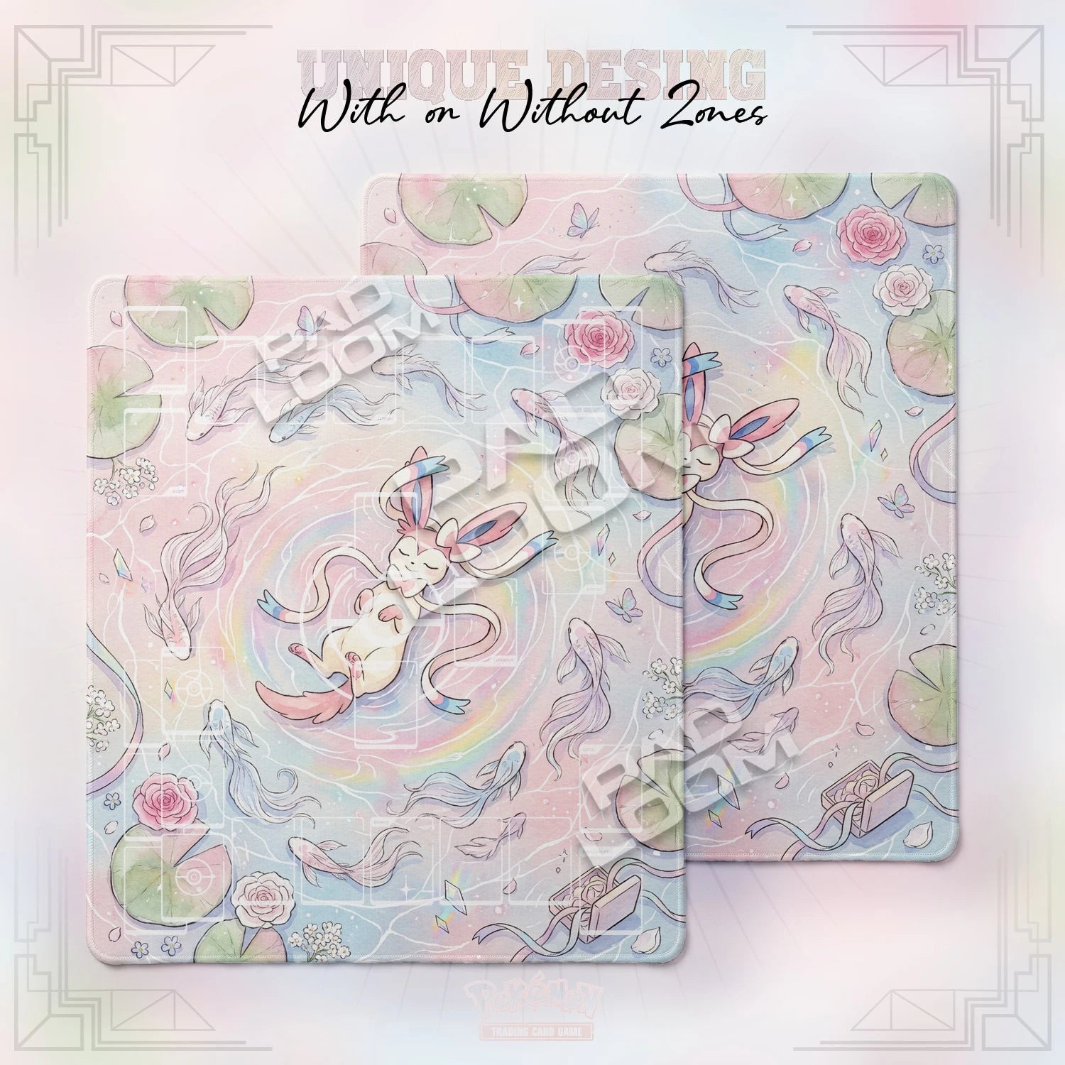 Sylveon Ribbon Playmat - 2 Player Pokemon TCG Mat
