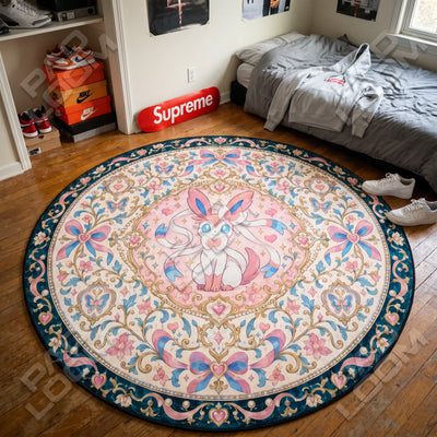 Sylveon Ribbon Round Rug - Pokemon Chair Mat