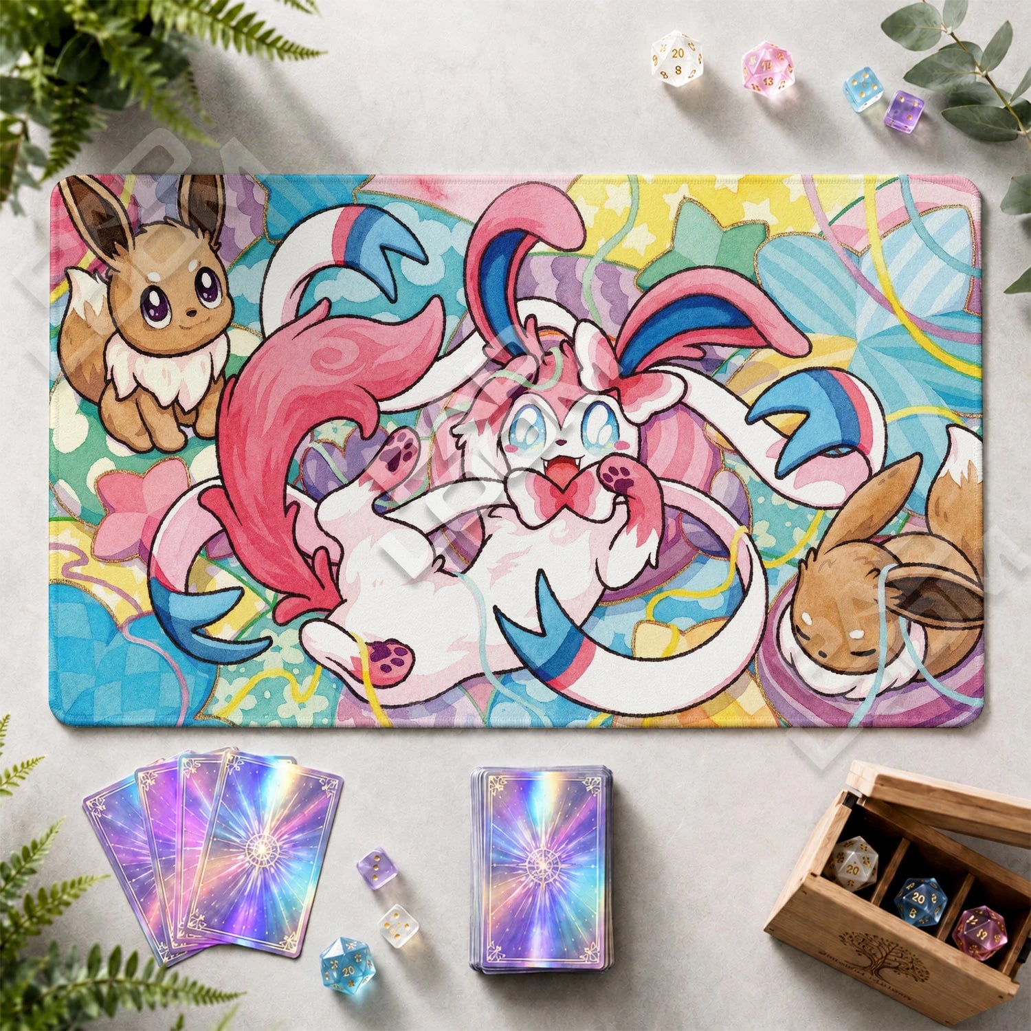 Sylveon Ribbons Playmat - Pokemon TCG Mat