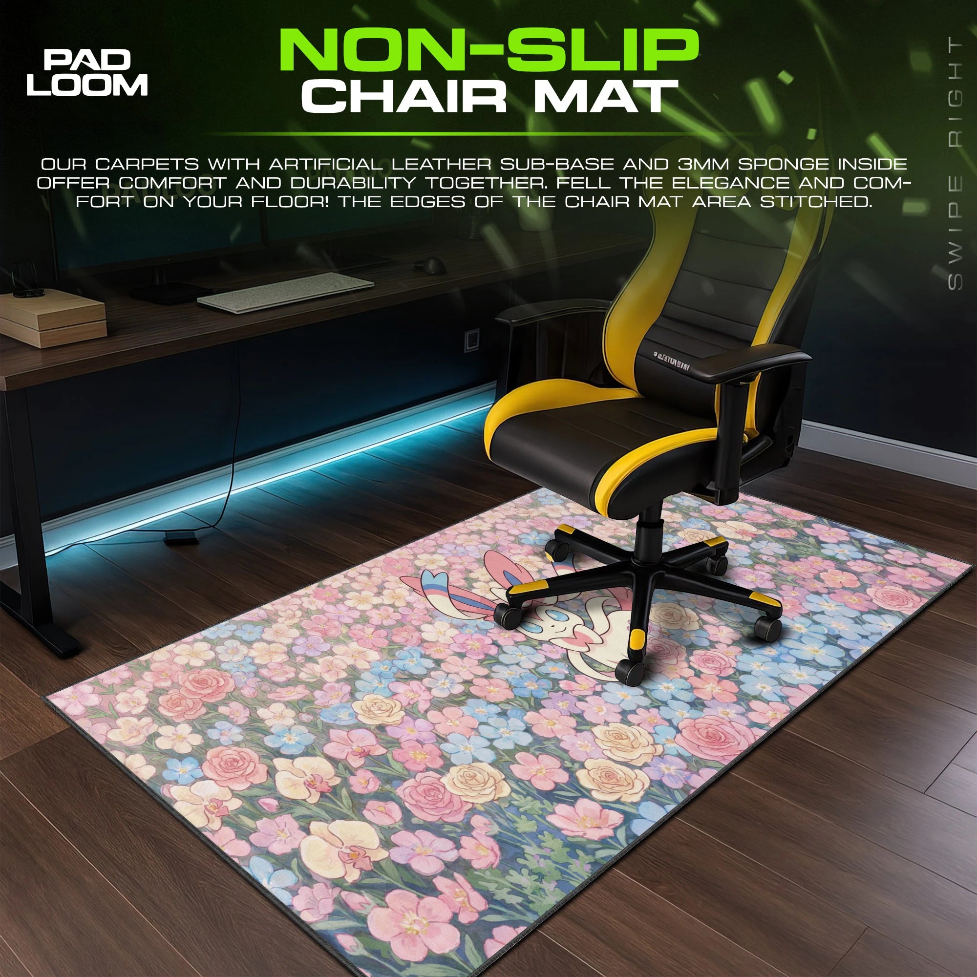 Sylveon Rose Meadow Mouse Pad - Pokémon Desk Mat