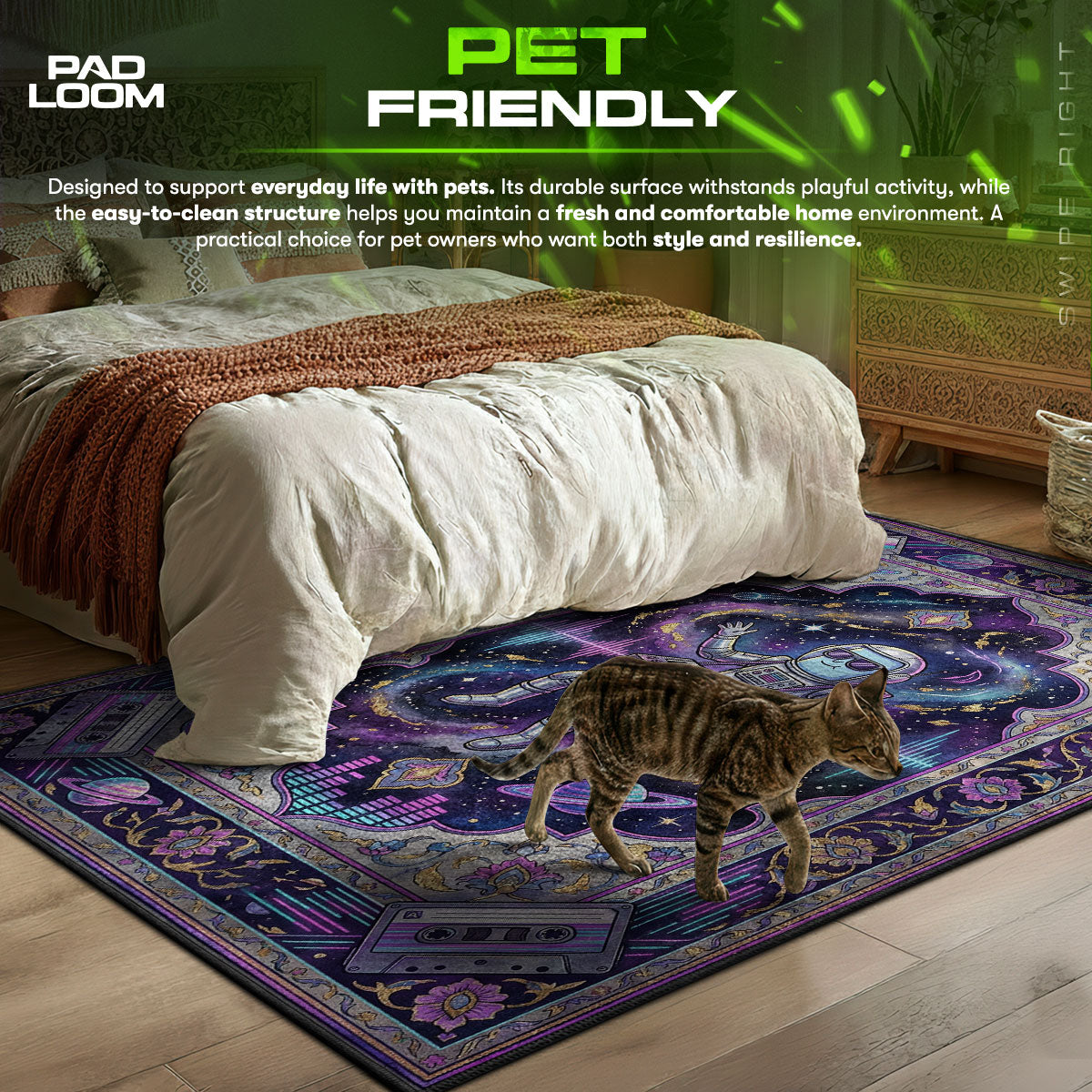 Synthesizer Regular themed area rug for Space fans