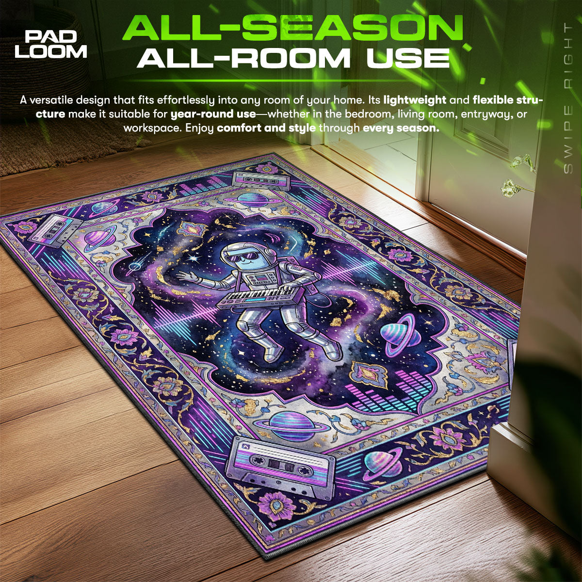 Detailed close-up of Synthesizer rug pattern