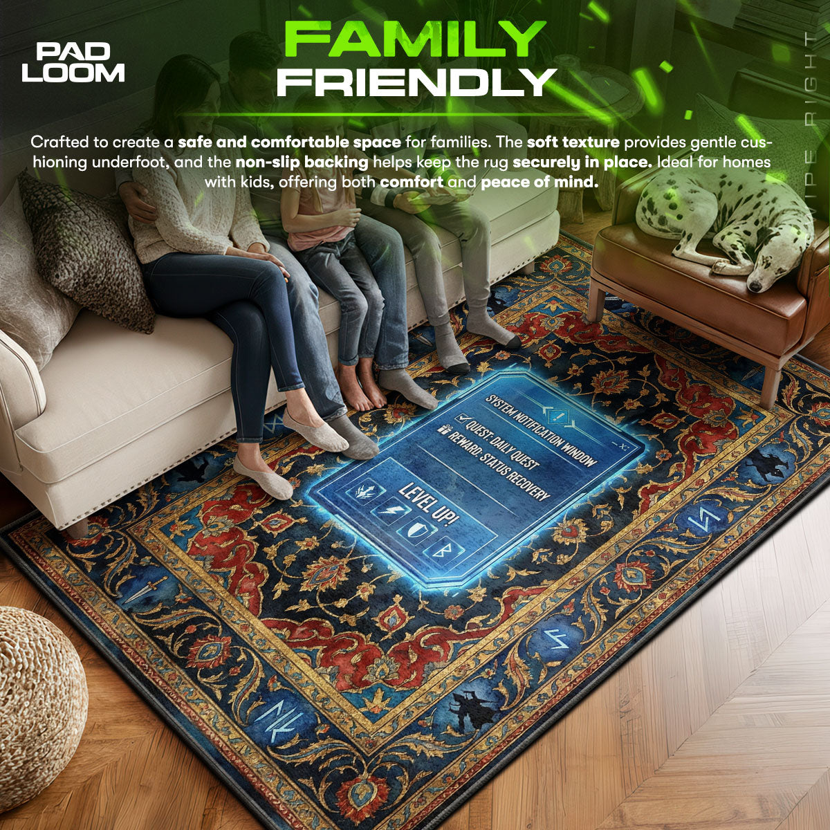 Systembenachrichtigung Tagesquest Teppich - Einzelaufstiegs Stuhlmatte