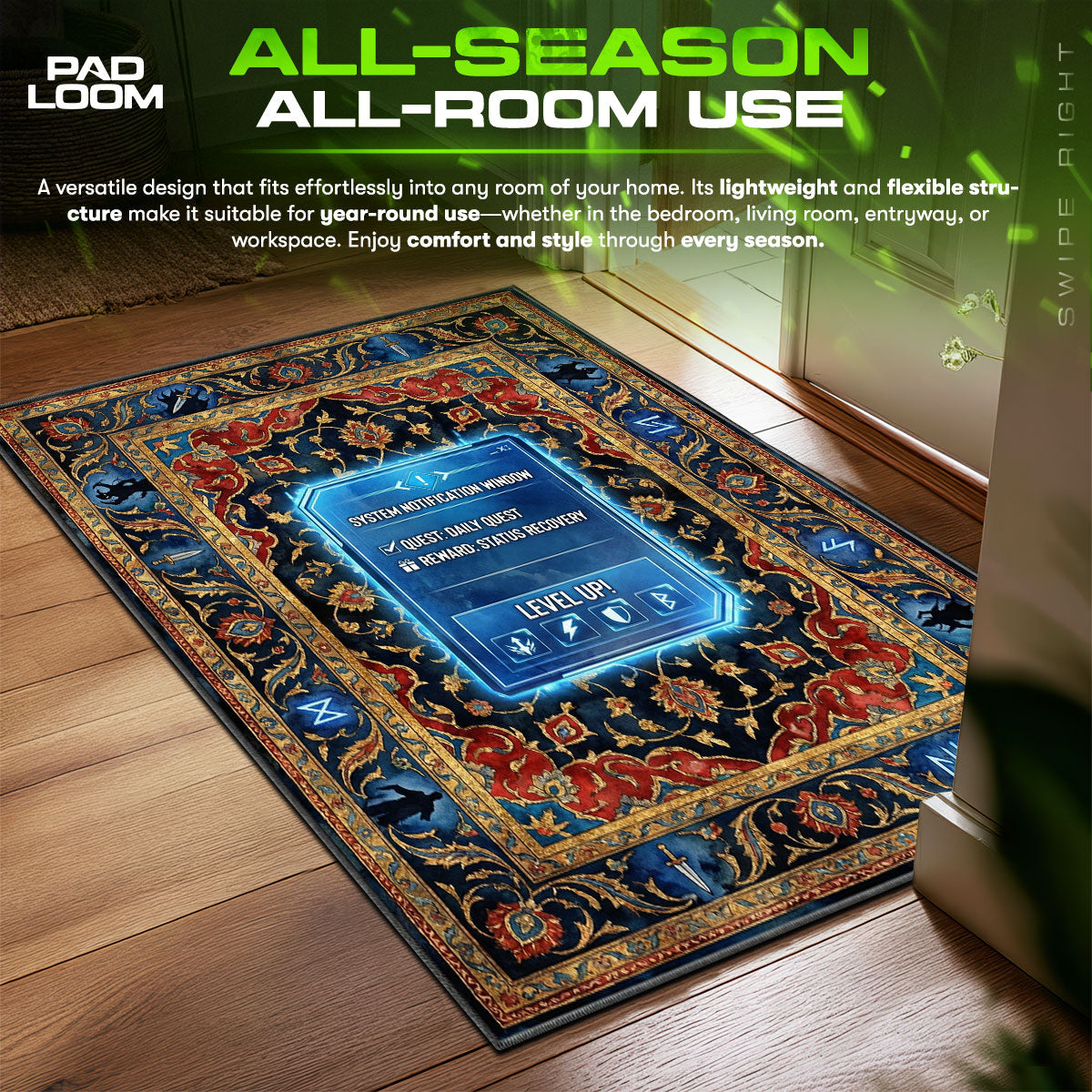 Systembenachrichtigung Tagesquest Teppich - Einzelaufstiegs Stuhlmatte