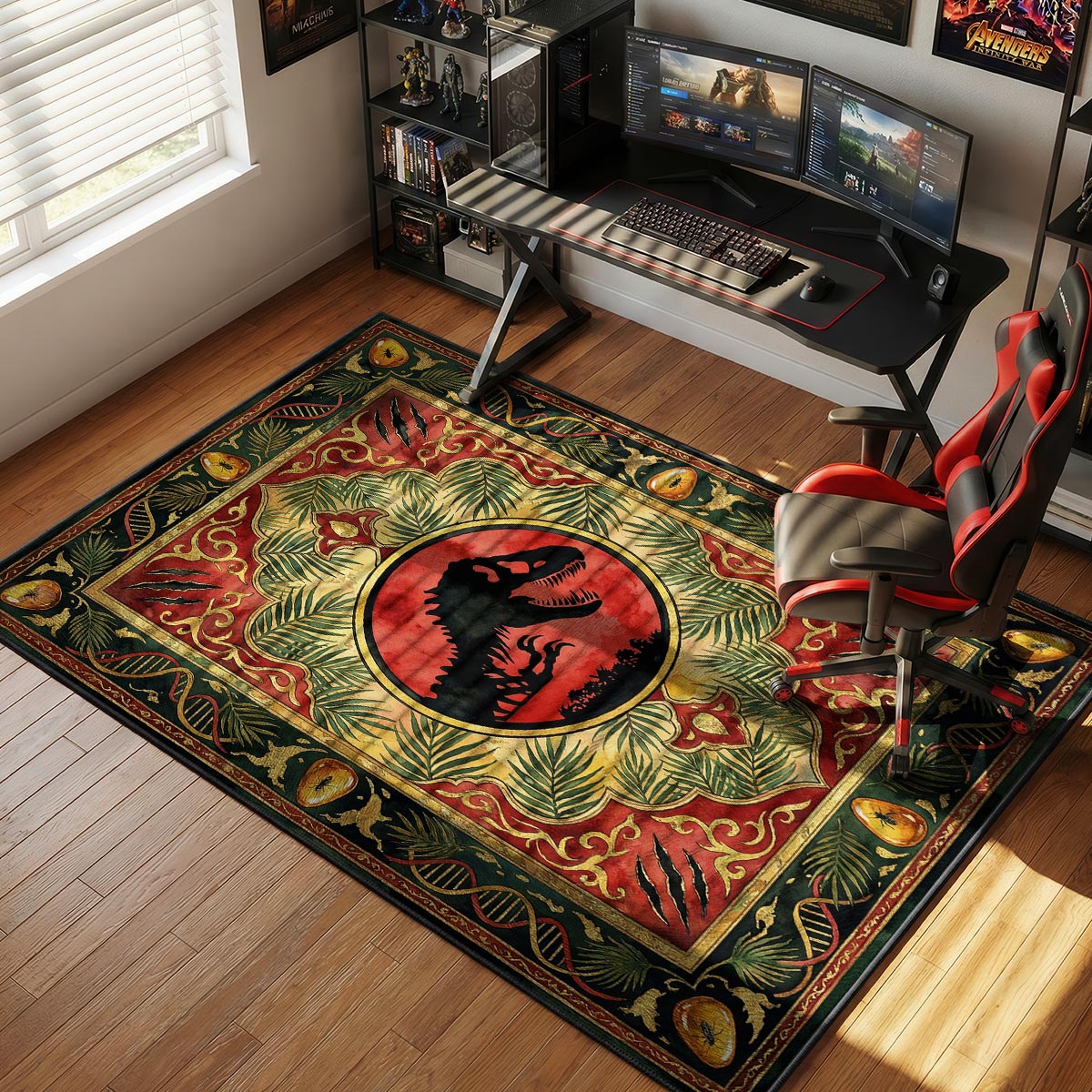T Rex Amber Jungle Jurassic Park Room rug — main product view
