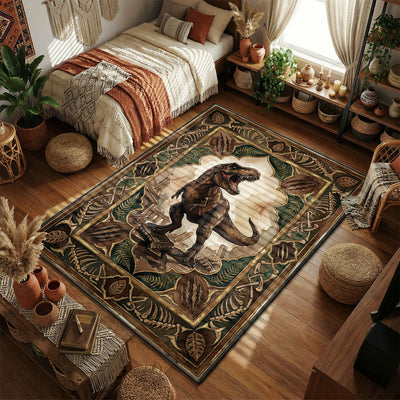 T-Rex Ancient Ruin Rug - Jurassic Park Room Mat