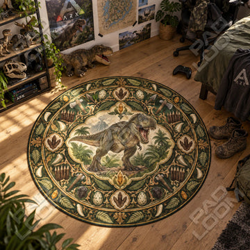T-Rex Roaring Round Rug - Ark Survival Chair Mat