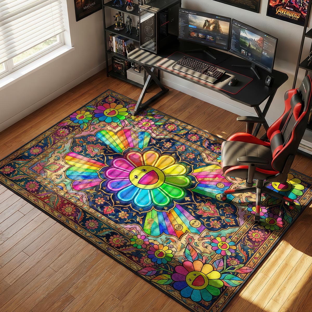 Takashi Murakami Flower Hypebeast Floor rug — main product view