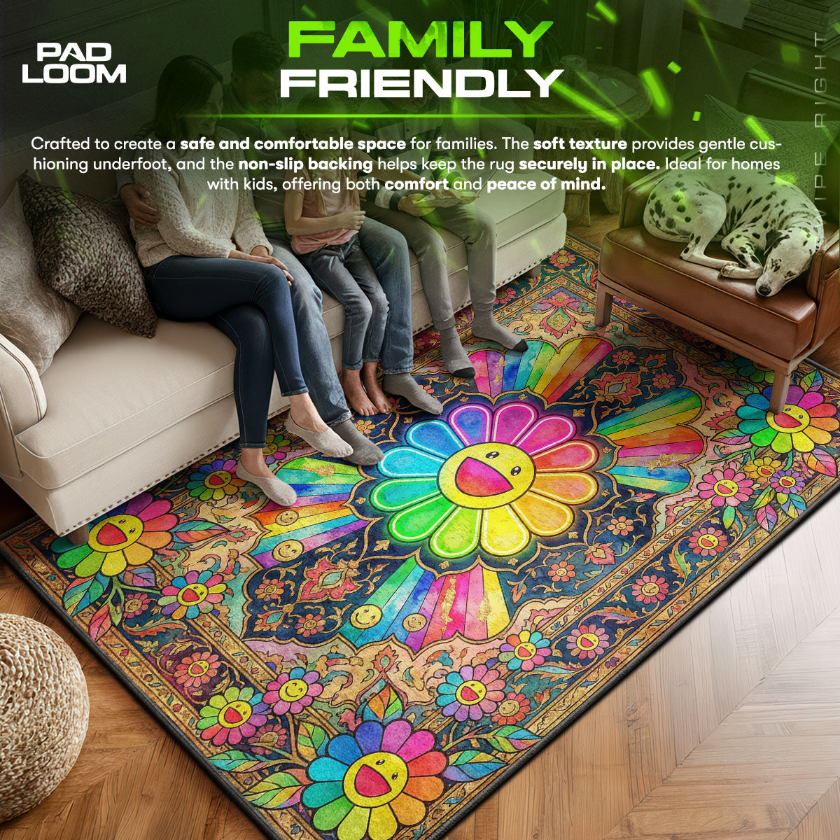 Takashi Murakami Flower Rug - Hypebeast Floor Mat – Padloom