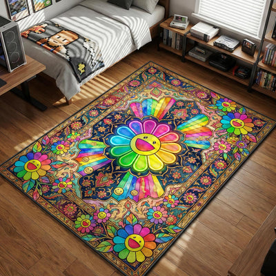 Takashi Murakami Flower Rug - Hypebeast Floor Mat