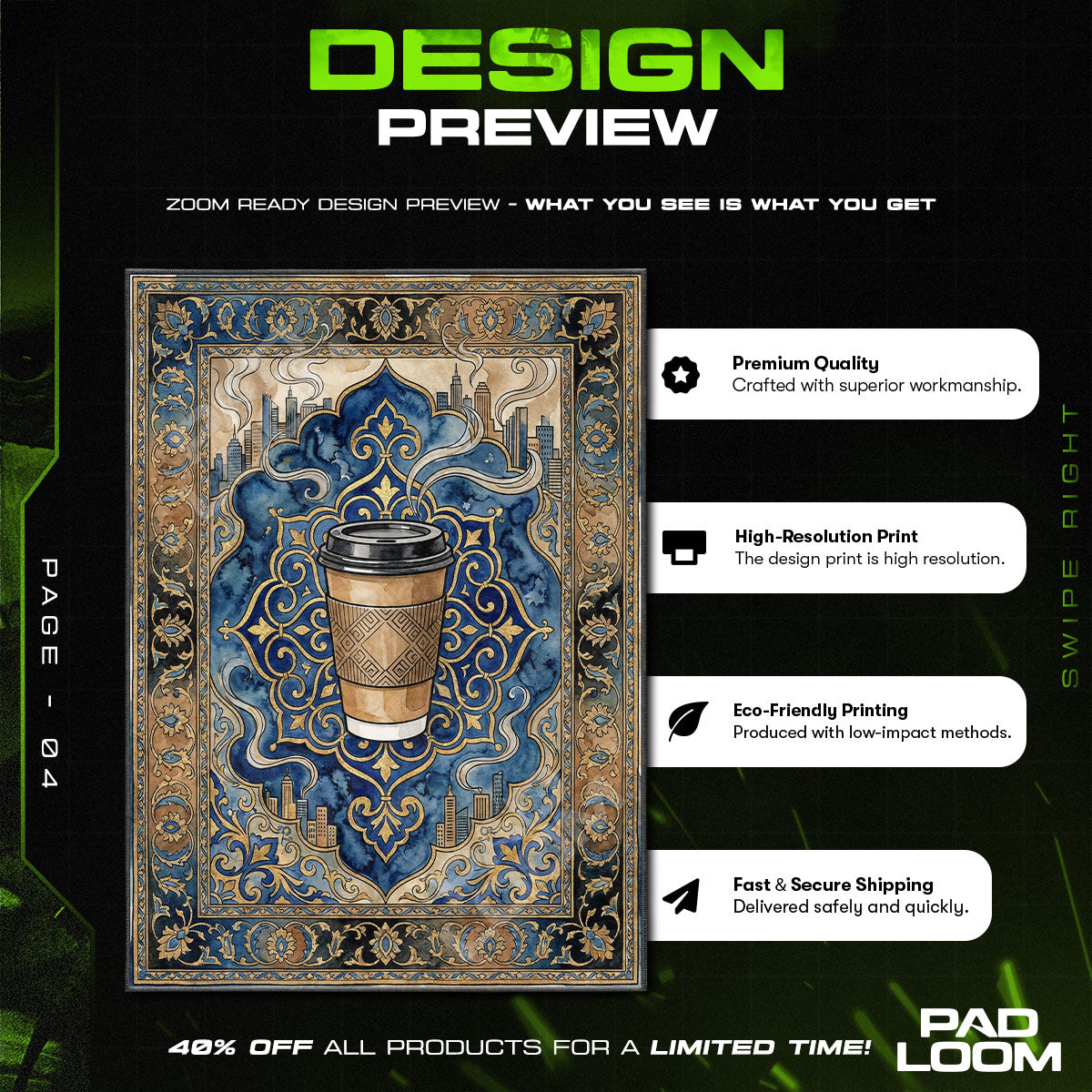 Takeaway Coffee Urban Kitchen Floor rug — main product view