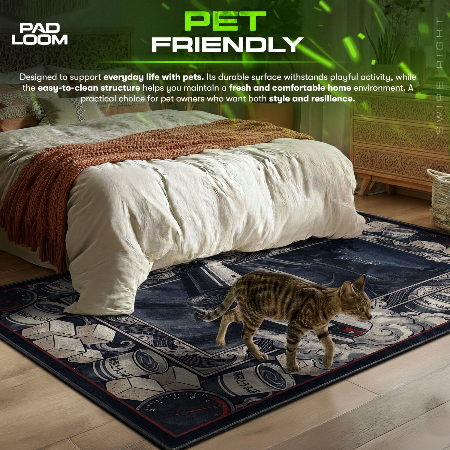 Takumi AE86 Tofu Drift Rug - Initial D Chair Mat