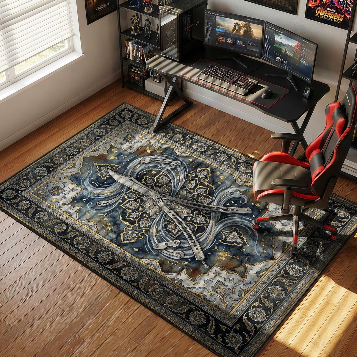 Talon Knife Fade Rug - CS2 Chair Mat