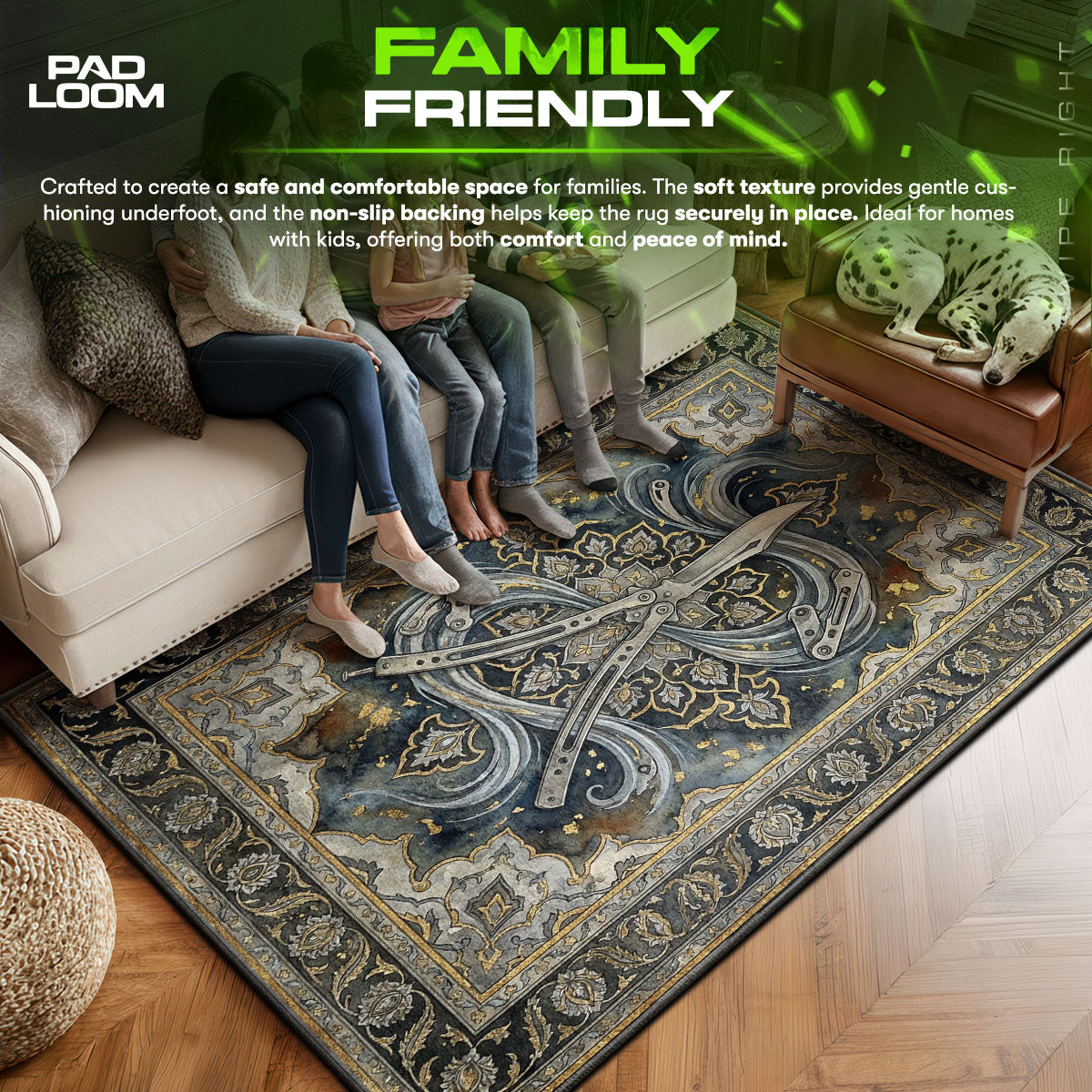 Talon Knife Fade Rug - CS2 Chair Mat