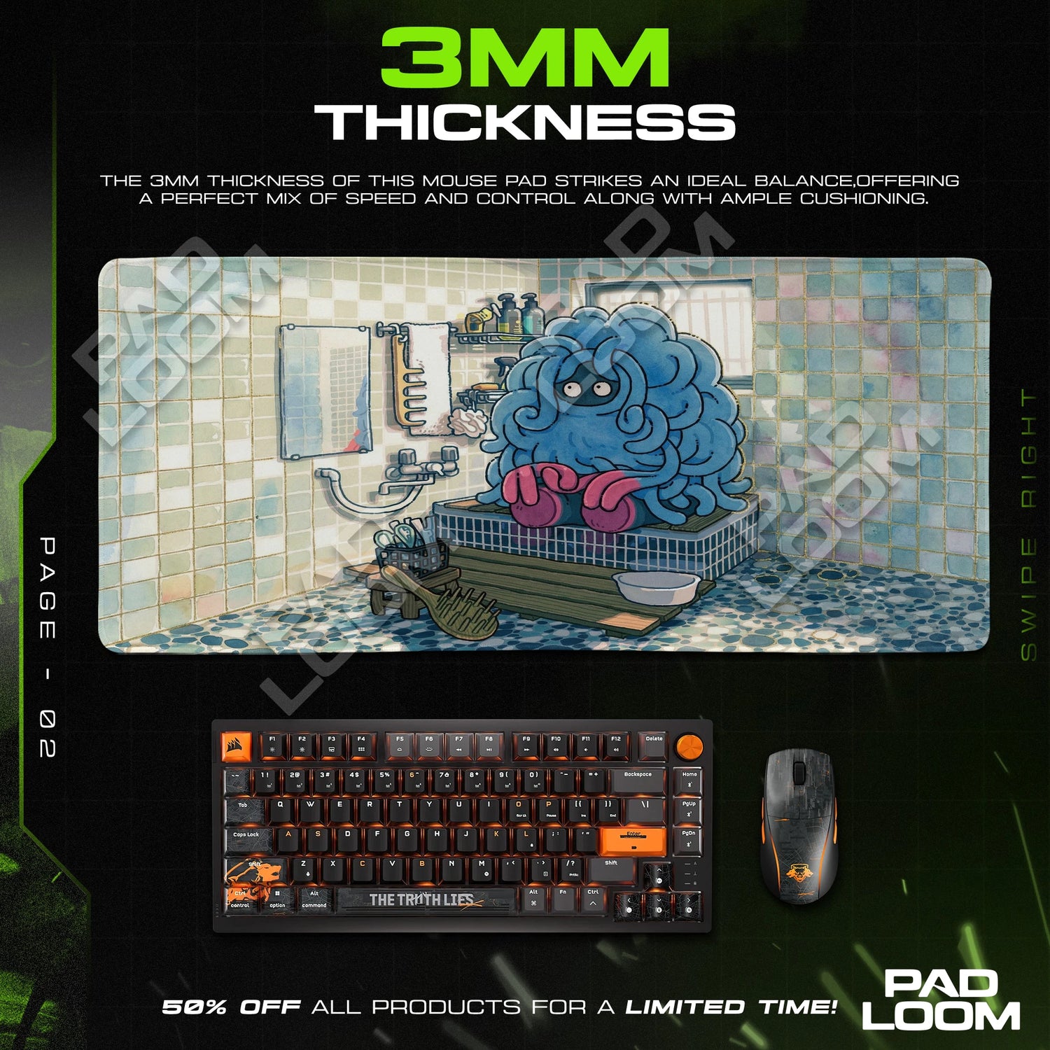 Tangela Bath Time Mouse Pad - Pokemon Desk Mat
