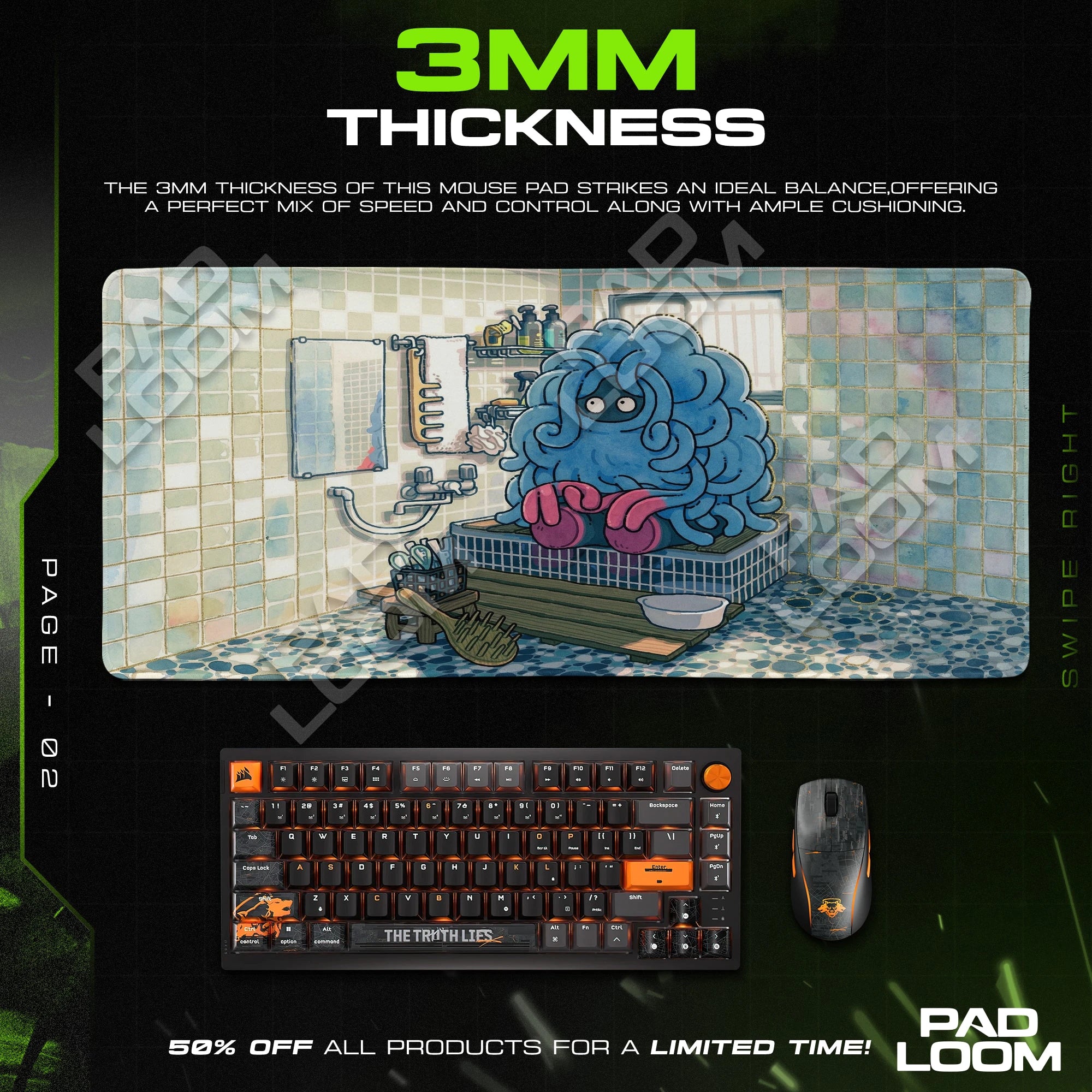 Tangela Bath Time Mouse Pad - Pokemon Desk Mat
