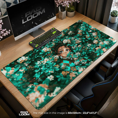 Tanjiro Blossom Hush Mouse Pad - Demon Slayer Desk Mat
