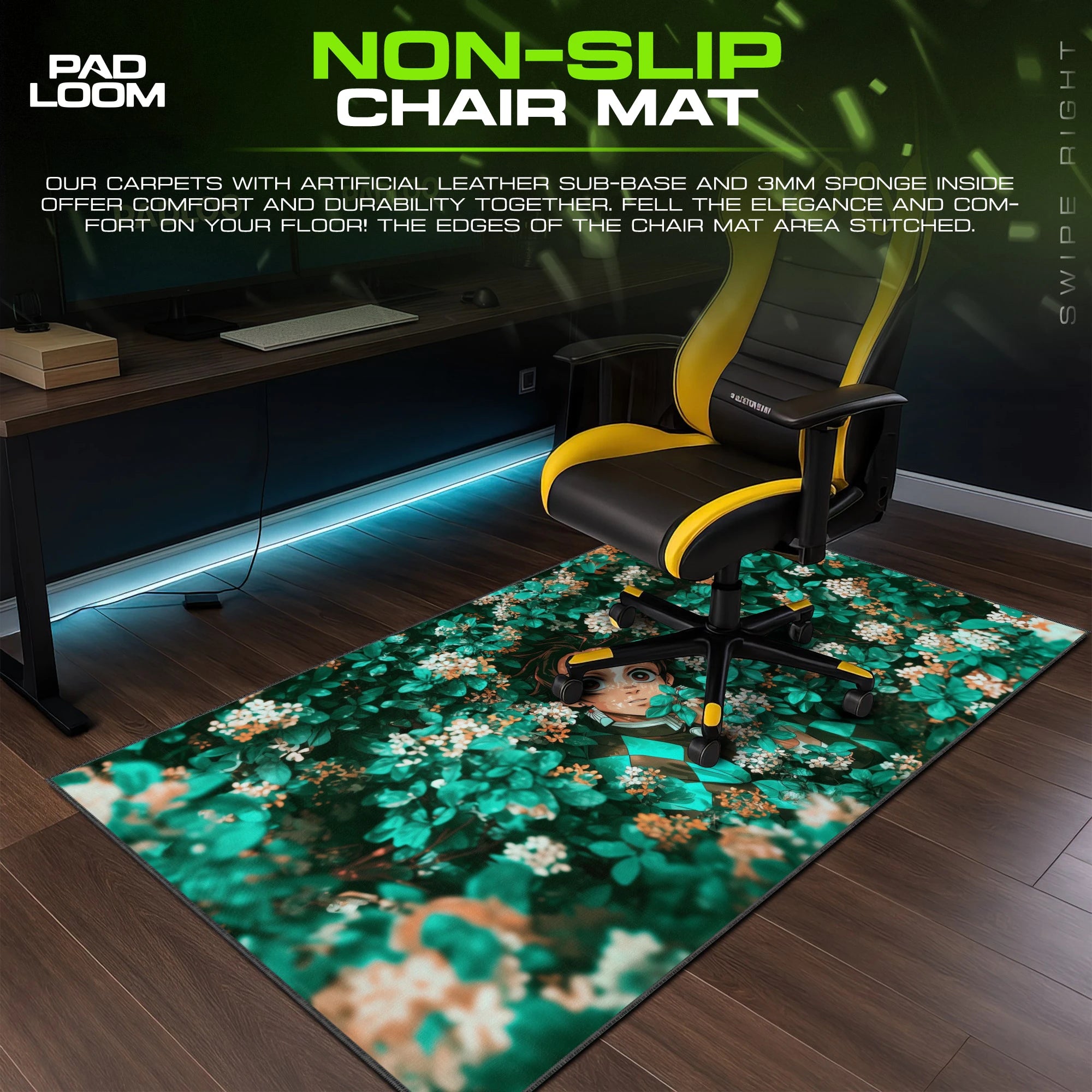 Tanjiro Blossom Hush Mouse Pad - Demon Slayer Desk Mat