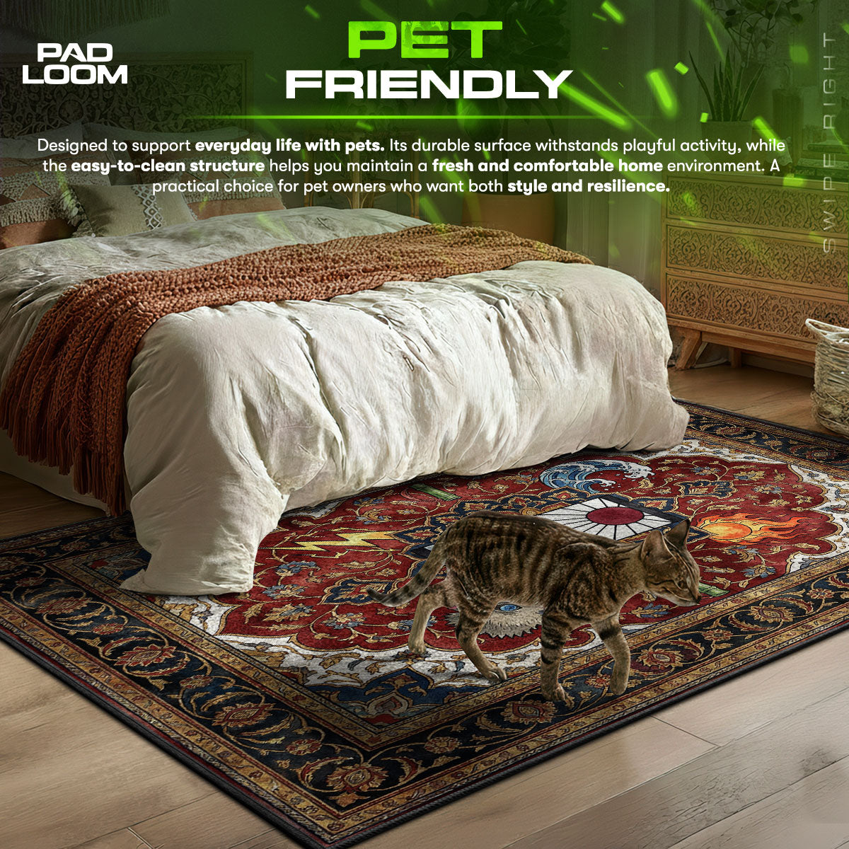 Tanjiro Kamado Breathing Styles Rug - Demon Slayer Chair Mat