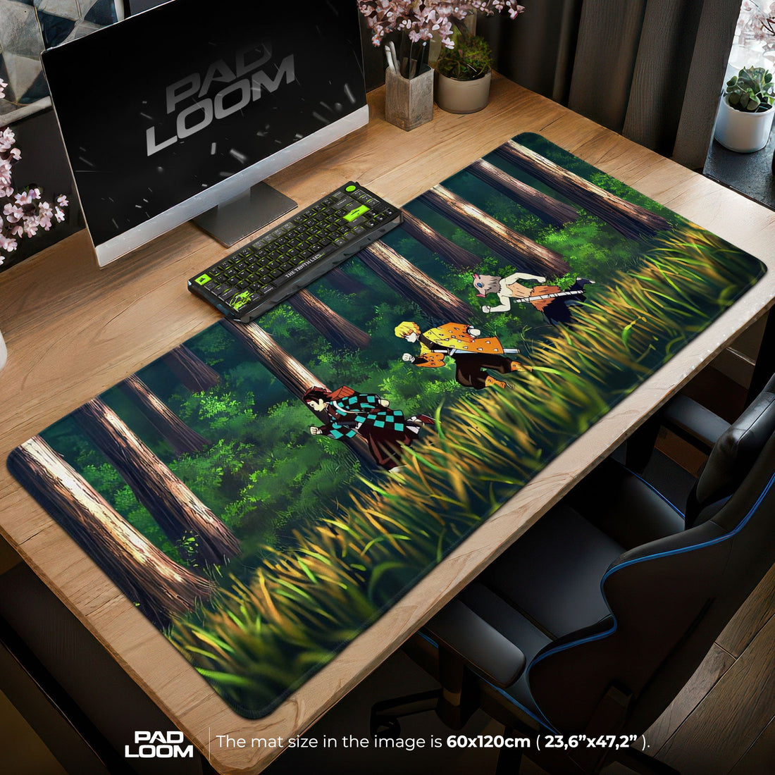 Tanjiro Kamado Mouse Pad - Forest Pursuit Anime Desk Mat Padloom