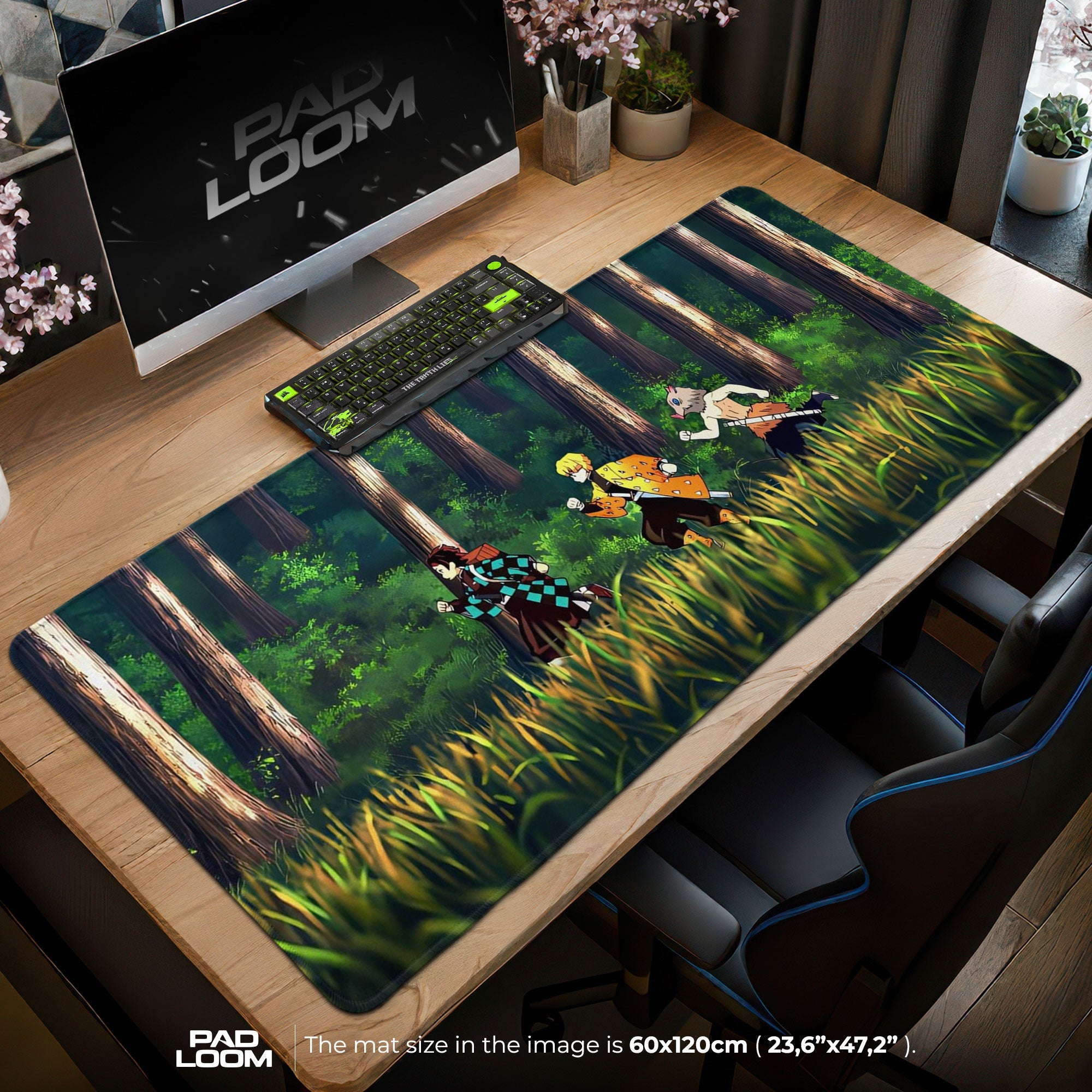 Tanjiro Kamado Mouse Pad - Forest Pursuit Anime Desk Mat Padloom